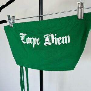 FN | Carpe Diem Tie Crop | Kelly Green | Size S | NWT​